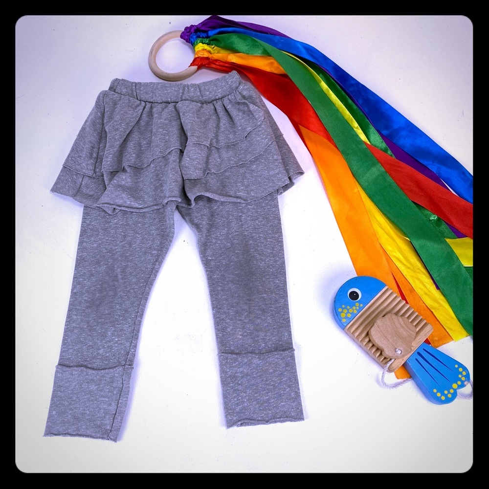 Nununu leggings skirt light grey 12-18mos